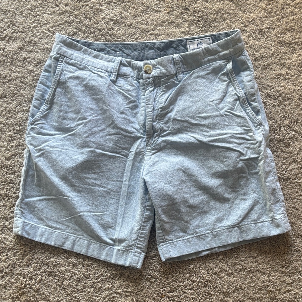 Southern Tide Sky Blue Cotton Shorts